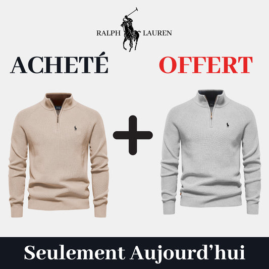 Zip-Neck Sweater R&L 1+1 (CLEARANCE)
